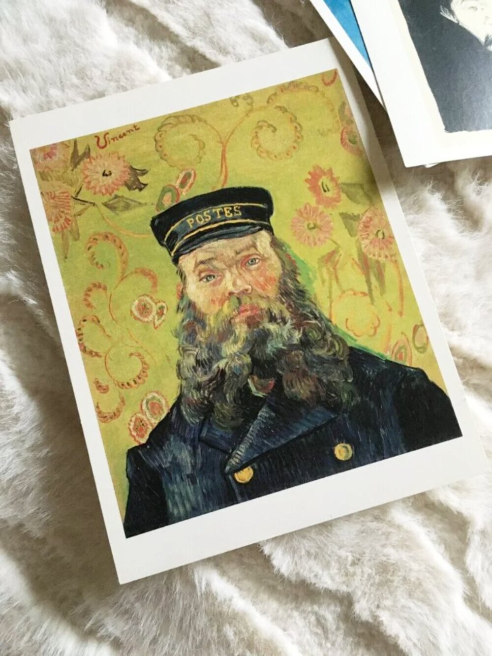 Vintage 90s Vincent Van Gogh Postman AGO Postcard The Barnes Exhibit
